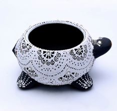 Handicraft Terracotta Modern Diya Turtle White / Tealight / Tlight Holder